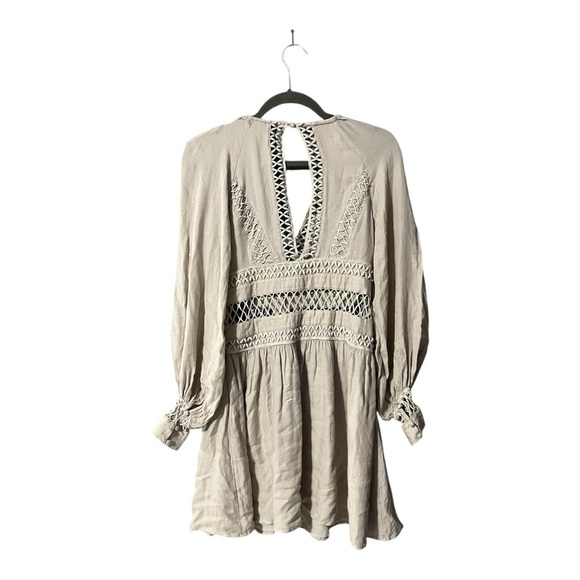 Free People I Think I Love You Crochet Inset Mini Dress - Picture 4 of 10